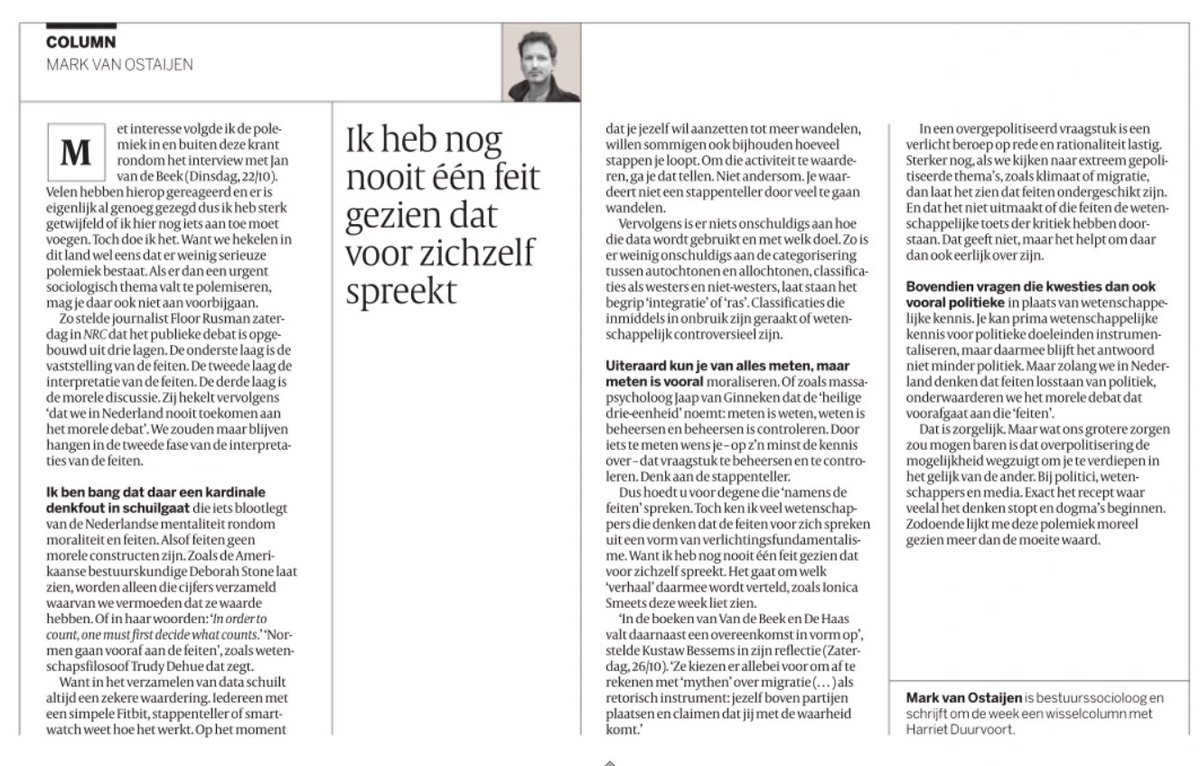 Nieuwe <a href="/volkskrant/">de Volkskrant</a> column. Over ‘de feiten’.
