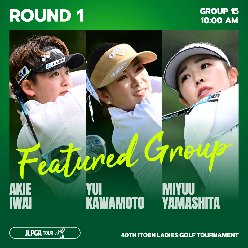JLPGA_official's tweet photo. 11.8開幕｜#伊藤園レディス 🏆
大会初日のペアリングが発表されました📝

第1ラウンドの注目組をピックアップ✅

みなさんが注目する組は⁉👀
コメントで教えてください��

🔽ペアリングはこちら
https://t.co/13i3j1mcqr

#JLPGA