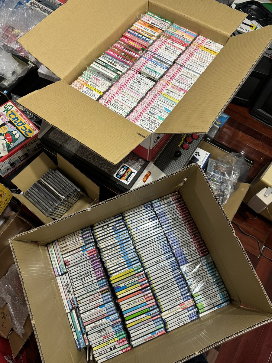 tecmo35's tweet image. PCエンジンのゲームのソフト、650タイトルで