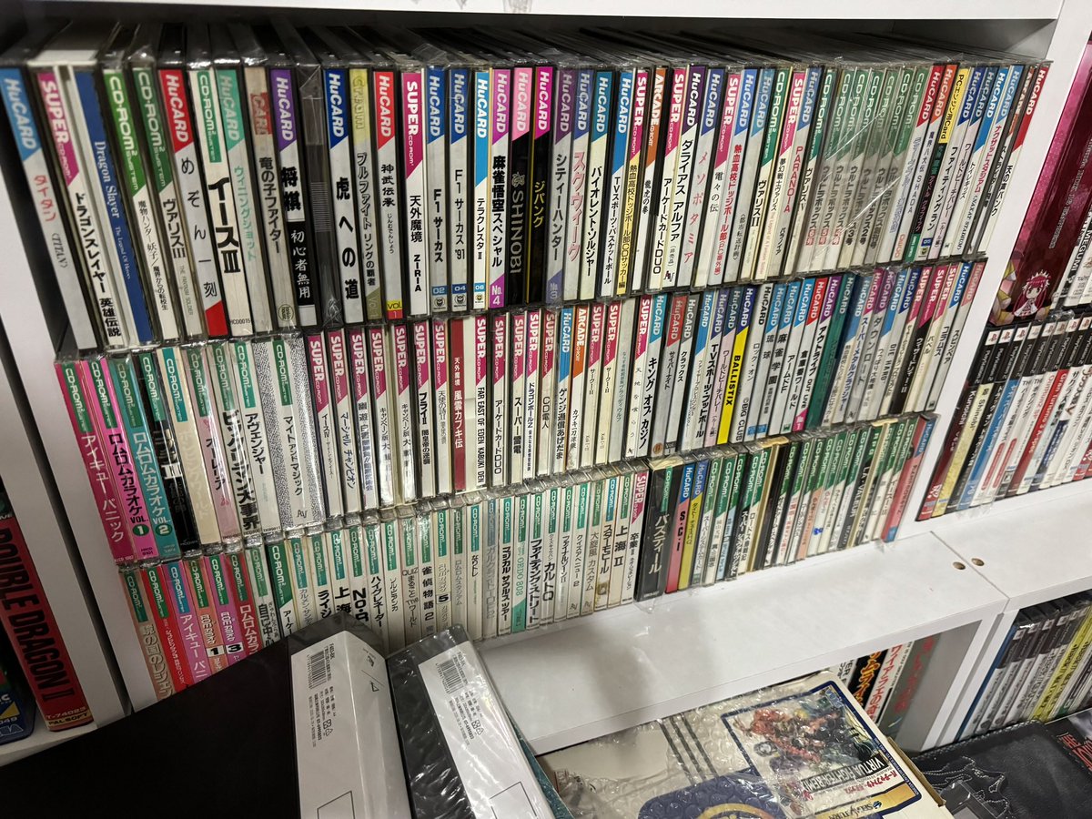 tecmo35's tweet image. PCエンジンのゲームのソフト、650タイトルで