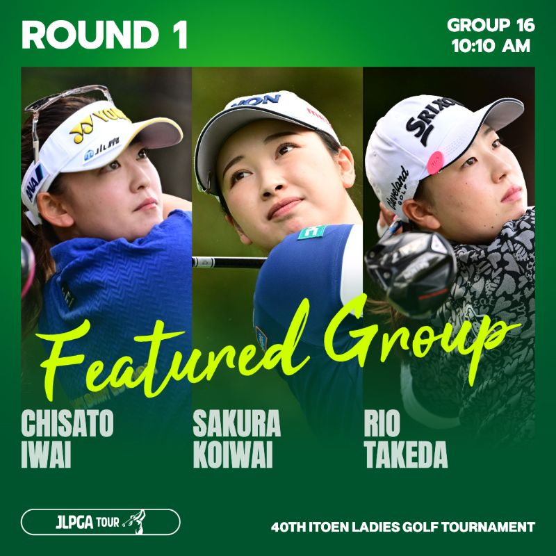 JLPGA_official's tweet photo. 11.8開幕｜#伊藤園レディス 🏆
大会初日のペアリングが発表されました📝

第1ラウンドの注目組をピックアップ✅

みなさんが注目する組は⁉👀
コメントで教えてください��

🔽ペアリングはこちら
https://t.co/13i3j1mcqr

#JLPGA
