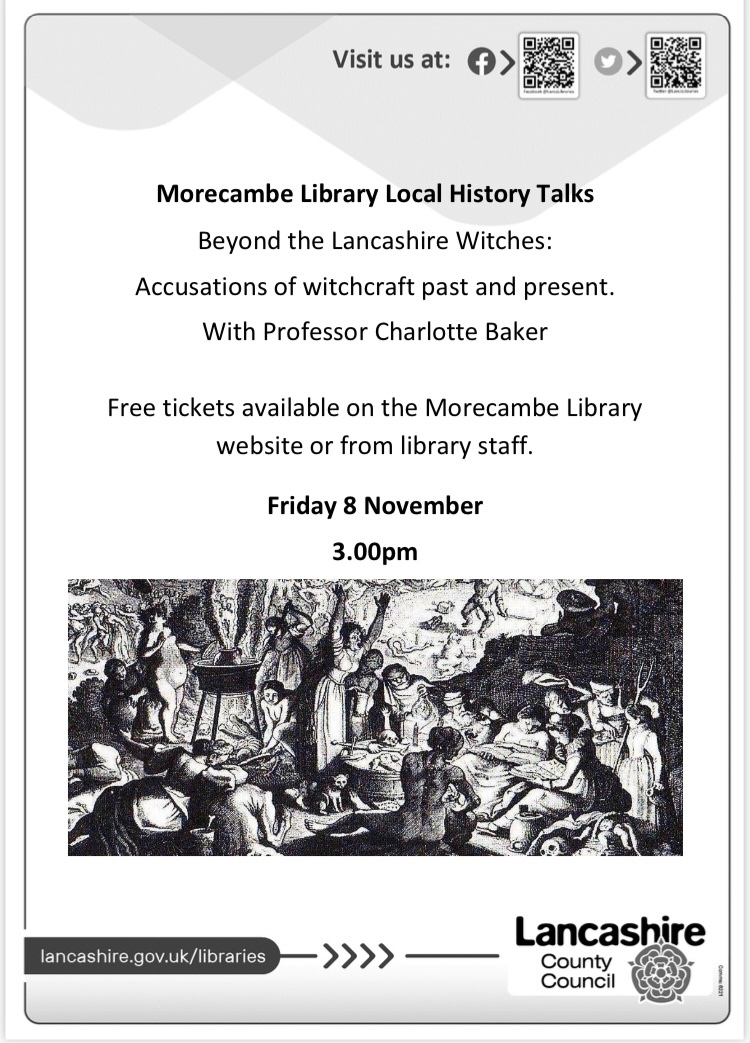 Prof. Charlotte Baker (@drcabaker) on Twitter photo I’m looking forward to speaking about my research on Friday as part of the Morecambe Library Local History Talks #witchcraftaccusation #harmfulpractices #research #engagement
<a href="/LancsLibraries/">Lancashire Libraries</a> <a href="/globalaffairslu/">School of Global Affairs at Lancaster University</a> <a href="/IAALancaster/">Lancaster Impact Acceleration</a>
<a href="/FASSResearch_LU/">FASS Research Lancaster University</a> <a href="/FASSEC/">FASS Engagement Team</a> I’m looking forward to speaking about my research on Friday as part of the Morecambe Library Local History Talks #witchcraftaccusation #harmfulpractices #research #engagement
<a href="/LancsLibraries/">Lancashire Libraries</a> <a href="/globalaffairslu/">School of Global Affairs at Lancaster University</a> <a href="/IAALancaster/">Lancaster Impact Acceleration</a>
<a href="/FASSResearch_LU/">FASS Research Lancaster University</a> <a href="/FASSEC/">FASS Engagement Team</a>