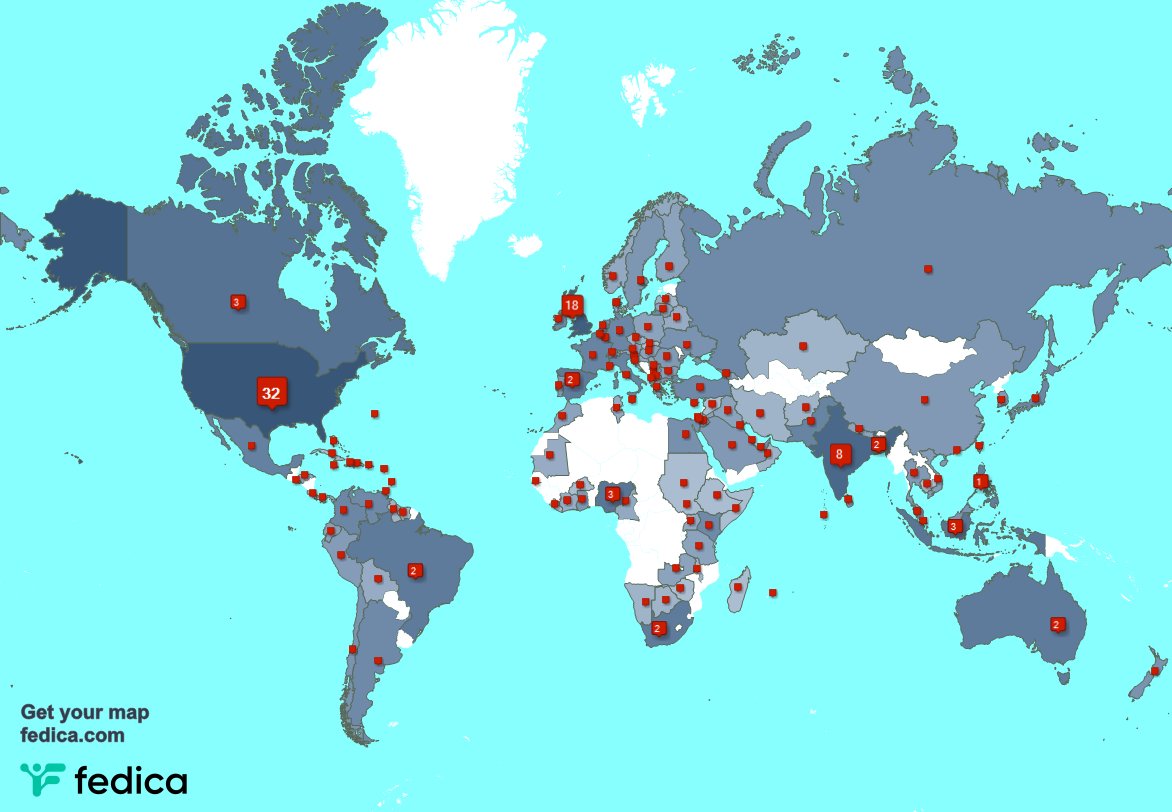 I have 6 new followers from Israel, and more last week. See fedica.com/!SEO_1st_AID