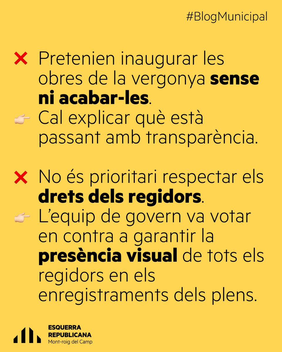 ercmontroigcamp's tweet photo. #BLOGERC | Quan governar ja no és un servei i esdevé un exercici de prepotència

Llegeix l'article sencer al nostre blog 👀 https://t.co/ZK7n51xPhG 

#Esquerra #EsquerraRepublicana #Montroig #Miami #CampdeTarragona #ERCMontroig #ERCMiami #AlCostatDeLaGent #AlCostatDeCatalunya https://t.co/H0zLcohfX3