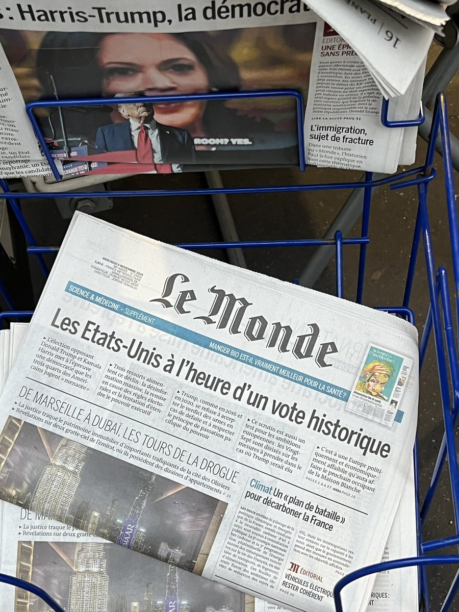 Douglas Herbert (@dougf24) on Twitter photo Yesterday’s news: An election-eve headline in <a href="/lemondefr/">Le Monde</a> - when, for millions of Americans, “historic” still held a promise of hope. #USElection2024 Yesterday’s news: An election-eve headline in <a href="/lemondefr/">Le Monde</a> - when, for millions of Americans, “historic” still held a promise of hope. #USElection2024
