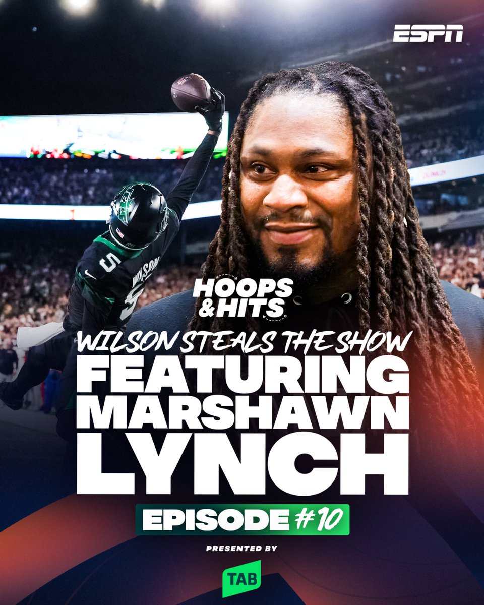 ESPNAusNZ's tweet image. Did someone say "BEAST MODE!"

Marshawn Lynch joins the Hoops &amp;amp; Hits boys on a JAM-PACKED episode! 

You don't want to miss this!

Catch Hoops &amp;amp; Hits presented by @tabcomau 

LISTEN and WATCH HERE 👉 linktr.ee/hoopsandhits