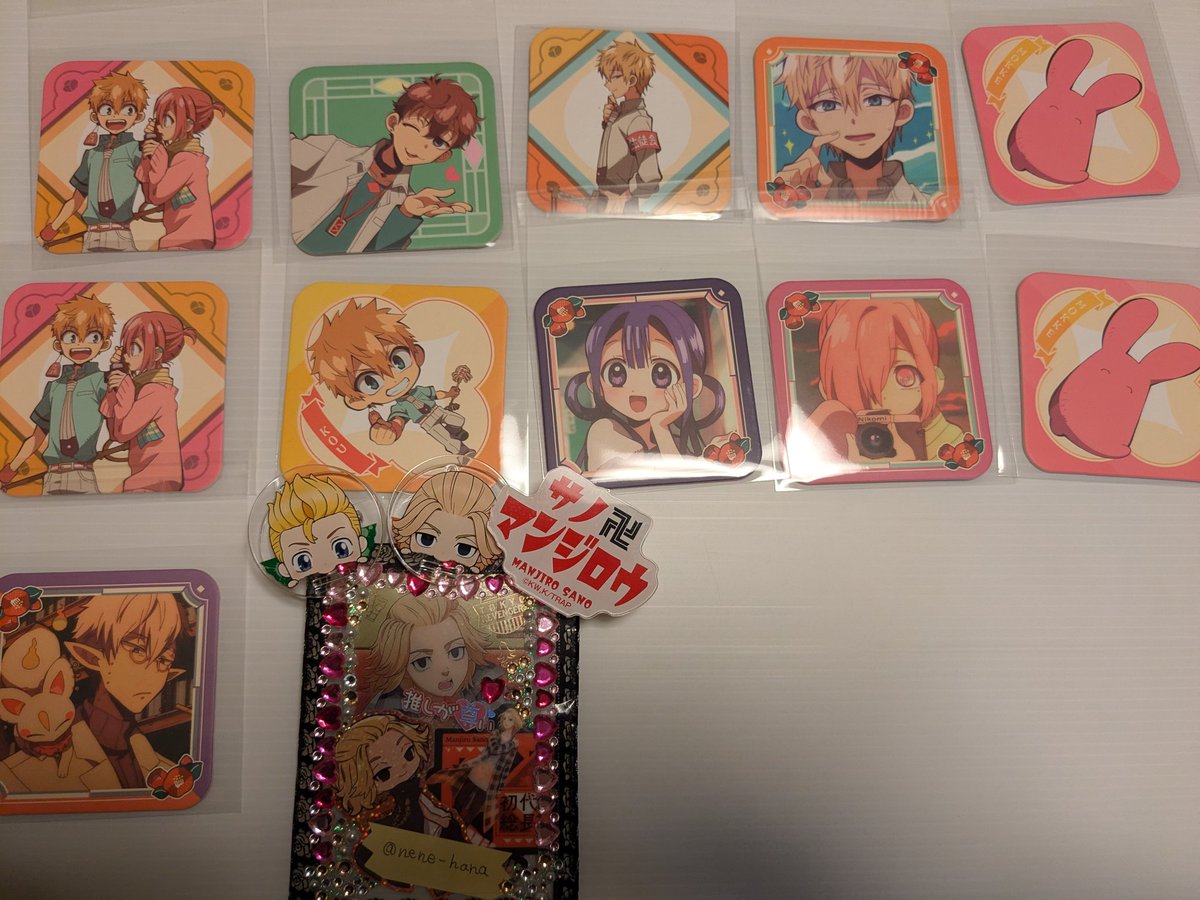 交換 地縛少年花子くん DAISO スクエアコースター クリアステッカー 譲