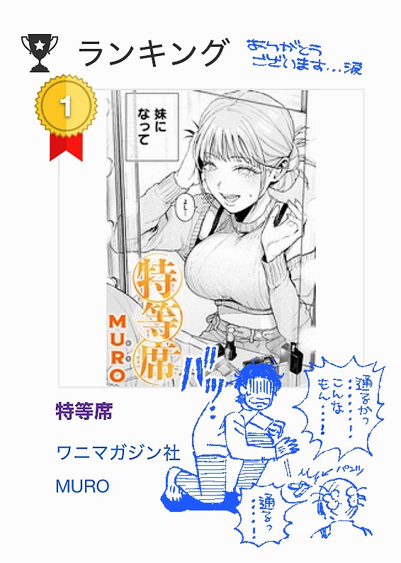 DLサイト1位ありがとうございました‼️各所感想とか本当にありがたく拝見してます。。こまちゃん…😭😚 