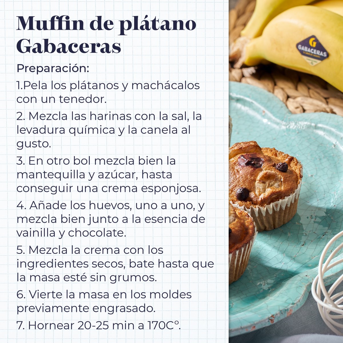 ¿Que por qué nuestras #magdalenas están tan buenas? ¡Porque llevan #Gabaceras! 🤭🍌 El #plátanodeCanarias es una de las #frutas con más #azúcar (unos 18 gramos por cada 100), fructosa natural que puedes usar para endulzar naturalmente tus #muffins y darle una textura única