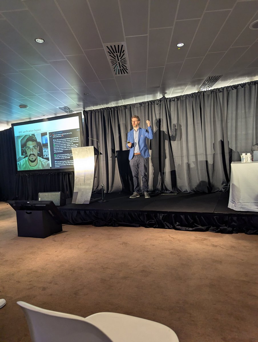 DanRaywood's tweet photo. Very interesting insights on #deepfake uses by criminals, including in fake kidnapping videos, bypassing kyc settings and in helping phishers get one time passwords via phone calls to victims. @bobmcardle at #irisscon https://t.co/vFtoBdG81z