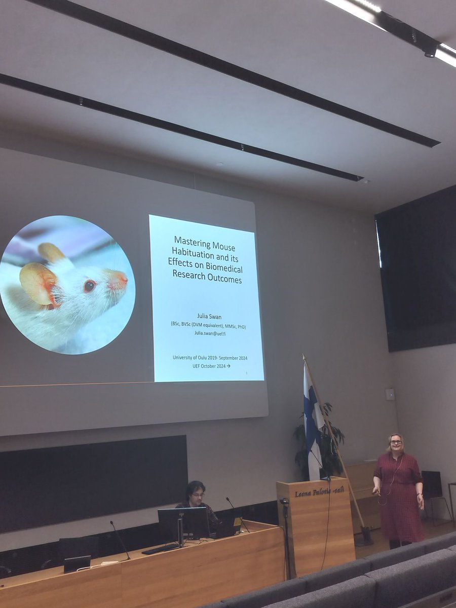 fin3rc's tweet photo. Today, the three short oral presentations were centered around good practices of animal experiments, showing a lot of useful findings!
#fin3r #3Rs #finland #symposium #refinement #reduction #replacement https://t.co/AMbLLaUrRJ