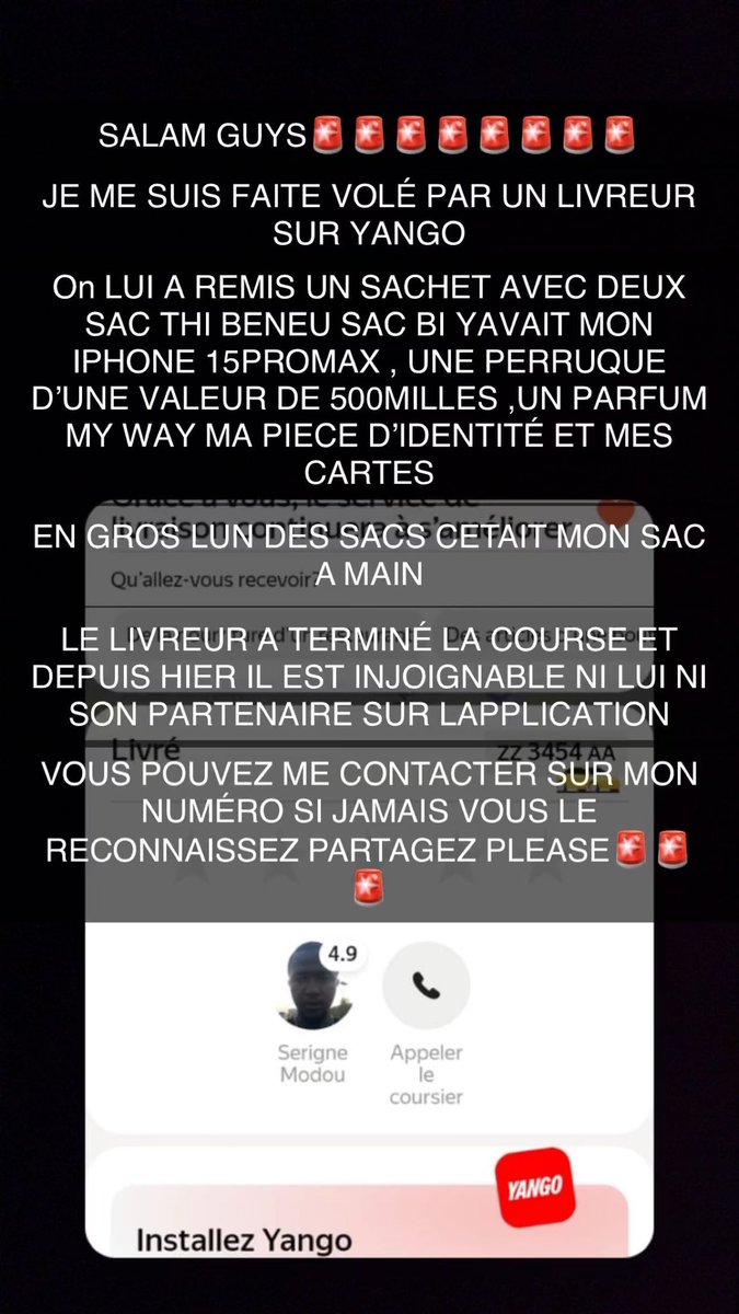 Chonchon2221's tweet photo. 🚨 🚨 🚨 ‼️ @YangoApp  prenez vos responsabilités 🚨🚨🚨🚨🚨 https://t.co/PfojUREj9w