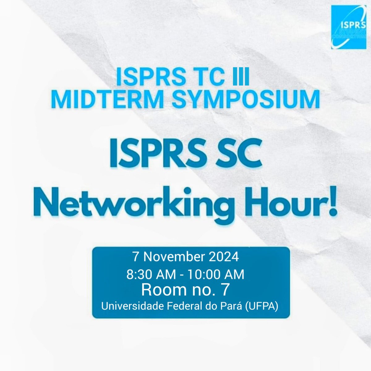 ISPRS_STEP's tweet photo. Day 2 of the #ISPRS #TCIII MidtermSymposium in Belém, Brazil!
 🌎If you're here, swing by our ISPRS SC booth at the VILLAGE-exhibition area to discuss about exciting opportunities for students/yps in photogrammetry, remote sensing, and spatial information sciences! 📸🛰 https://t.co/I3osn0bapu