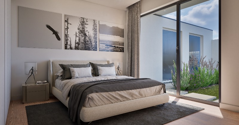 hgdesign3D's tweet photo. Quarto com vista e acesso ao jardim tardoz, decorado com elegância e tranquilidade. Visualização 3D que realça cada detalhe. 🛏️🌿 #Arquitetura #3DVisualization https://t.co/Eq3S4ptMv2