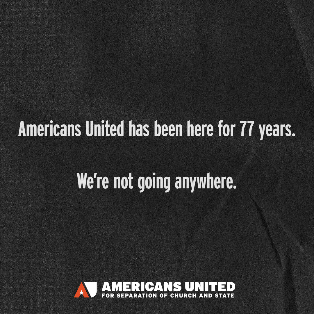 We are dismayed—but undeterred. Americans United is ready for this fight. We were made for moments like this. au.org/the-latest/pre…