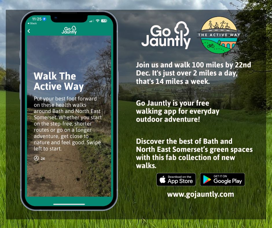 B&NES Council (@bathnes) on Twitter photo Join The Active Way, <a href="/gojauntly/">Go Jauntly</a>, and walk 100 miles by 22nd Dec. Download the Go Jauntly app for free and take a daily walk today!
walks.gojauntly.com/collections/wa…
🚶♂️❄️🚶♀️🎄🚶🏿♀️🎅 Join The Active Way, <a href="/gojauntly/">Go Jauntly</a>, and walk 100 miles by 22nd Dec. Download the Go Jauntly app for free and take a daily walk today!
walks.gojauntly.com/collections/wa…
🚶♂️❄️🚶♀️🎄🚶🏿♀️🎅
