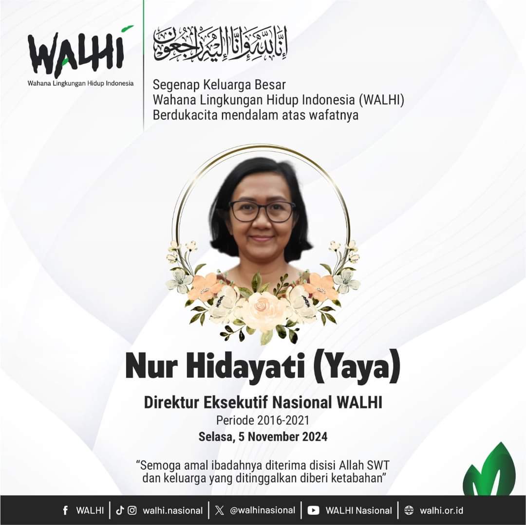 Selamat jalan Kak <a href="/yaya__nh/">fully vaccinated 💉💉💉</a> 🌹🌹

Inaillahi Wainailahi Rajiun. <a href="/walhinasional/">WALHI</a> <a href="/zenzizen/">Zenzi Suhadi</a>