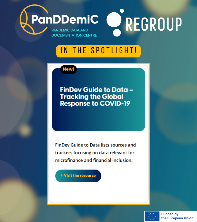 REGROUP (@regroup_horizon) on Twitter photo Doing research on the fiscal, monetary, and regulatory responses to the #covid19pandemic?
Check out this new resource on our #PanDDemiC portal by <a href="/FinDevGateway/">FinDev Gateway</a>, who helps you to find relevant datasets on #microfinance and financial inclusion.
👉Visit: panddemic.regroup-horizon.eu Doing research on the fiscal, monetary, and regulatory responses to the #covid19pandemic?
Check out this new resource on our #PanDDemiC portal by <a href="/FinDevGateway/">FinDev Gateway</a>, who helps you to find relevant datasets on #microfinance and financial inclusion.
👉Visit: panddemic.regroup-horizon.eu