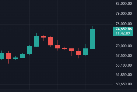 Eqwall_Official's tweet photo. A nice little “Trump Pump” and new ATH, but nothing unexpected. Here’s hoping it’s just the start—the real magic’s still ahead. ✨🚀

#Bitcoin #BTC #TrumpPump https://t.co/03scf1PeIv