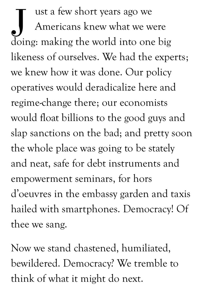 jakemadg's tweet photo. Reflecting on this excellent 2020 article by Thomas Frank (the historian of left-wing populism not the Brentford manager!)

“Now we stand chastened, humiliated, bewildered. Democracy? We tremble to think of what it might do next.”

https://t.co/yzQKASIVyd https://t.co/1MMU6TUSdE