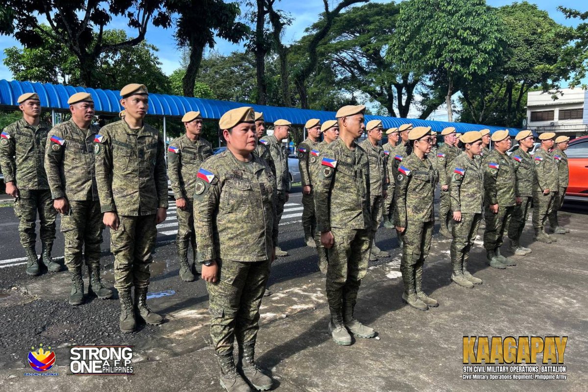 9CMOBattalion's tweet photo. 𝟑𝟒𝐭𝐡 𝐀𝐫𝐦𝐞𝐝 𝐅𝐨𝐫𝐜𝐞𝐬 𝐨𝐟 𝐭𝐡𝐞 𝐏𝐡𝐢𝐥𝐢𝐩𝐩𝐢𝐧𝐞𝐬 𝐂𝐨𝐝𝐞 𝐨𝐟 𝐂𝐨𝐧𝐝𝐮𝐜𝐭 𝐃𝐚𝐲

Read More: https://t.co/IULaJEwRPN

#KaagapayNgMgaBikolano
#MatatagNaHukbongKatihan
#StrongerArmyStrongerCountry
#ServingthePeopleSecuringtheLand
#PhilippineArmy
#ATR2040 https://t.co/oZXGxGiOC4