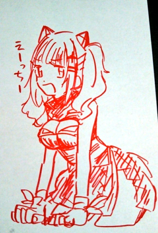これは手元にあった 本当に初期の初期Vを知った頃の絵……2018年だと思う 