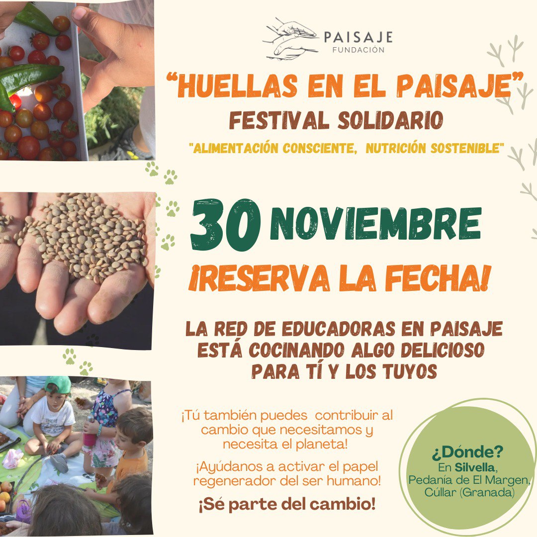 📆 30 de noviembre ¡RESERVA LA FECHA!

🍽 Estamos cocinando algo muy especial: un festival solidario lleno de sabor, conciencia y compromiso con la regeneración del paisaje. Te esperamos en Silvella, nuestra sede en Cúllar (Granada) para compartir y enredar.

Pronto +detalles 🐾