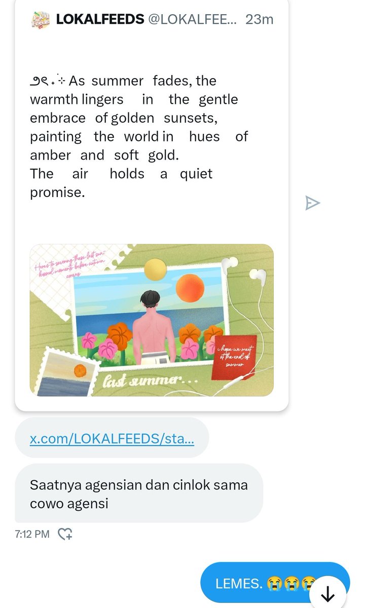 laurassean's tweet photo. makasih ya temen-temen sudah mengajak aku. 🫂 https://t.co/q1TwfXNE4V