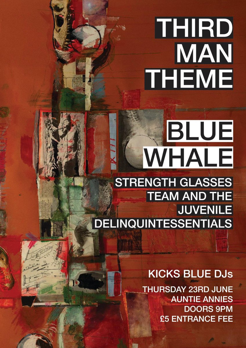 Blue Whale (@bluewhaleband_) on Twitter photo After 13 years weāve decided to call it a day. <a href="/MovingOnMusic/">Moving On Music</a> will host us one last time at <a href="/AccidentalT/">Accidental Theatre</a> on Dec 7th. Support from our friends Many Souls. Just down the road from <a href="/auntieannies/">Auntie Annies</a> -scene of our first show with <a href="/ThirdManTheme1/">Third Man Theme</a> in 2011. Tickets on sale Friday at 1.30pm. After 13 years weāve decided to call it a day. <a href="/MovingOnMusic/">Moving On Music</a> will host us one last time at <a href="/AccidentalT/">Accidental Theatre</a> on Dec 7th. Support from our friends Many Souls. Just down the road from <a href="/auntieannies/">Auntie Annies</a> -scene of our first show with <a href="/ThirdManTheme1/">Third Man Theme</a> in 2011. Tickets on sale Friday at 1.30pm.
