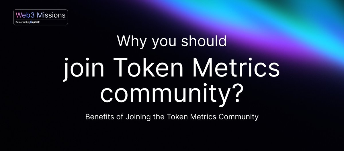 JumpTask (@jumptask_app) on Twitter photo ๐ฅ Why You Should Join the Token Metrics Community?
Investing in crypto is better when youโre part of a community that shares insights and strategies. When you join <a href="/tokenmetricsinc/">Token Metrics</a> , you become part of a global network of over 5,000 crypto enthusiasts and investors who use ๐ฅ Why You Should Join the Token Metrics Community?
Investing in crypto is better when youโre part of a community that shares insights and strategies. When you join <a href="/tokenmetricsinc/">Token Metrics</a> , you become part of a global network of over 5,000 crypto enthusiasts and investors who use