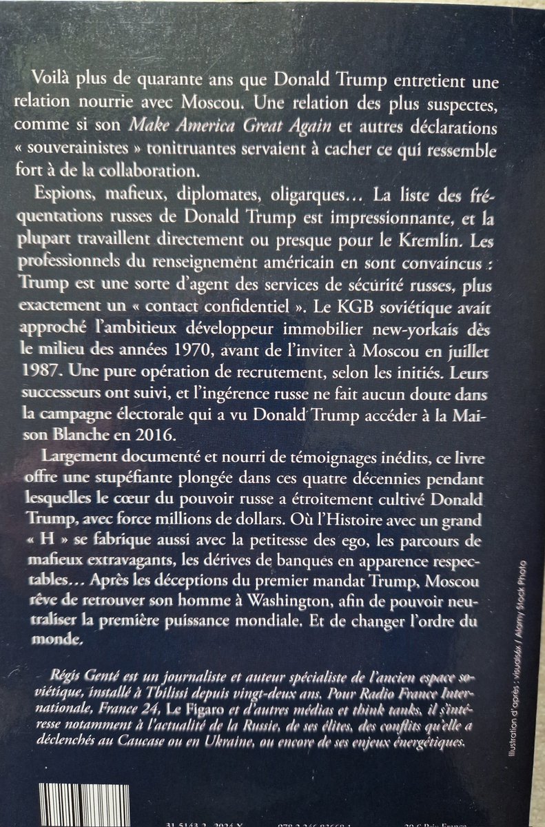 NTenzer's tweet photo. Plus que jamais essentiel aujourd'hui de lire le dernier exceement livre de @regisgente.
Dommage que le public américain ne l'ait pas lu (cela n'aurait malheureusement pas changé les résultats cela dit...).
#TrumpPutinConnection https://t.co/6Z0ILKYprn