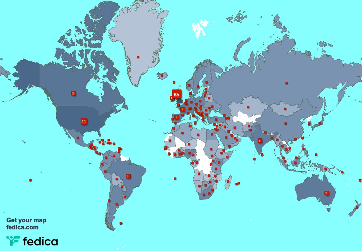 I have 47 new followers from Tunisia, and more last week. See fedica.com/!RAFMUSEUM
