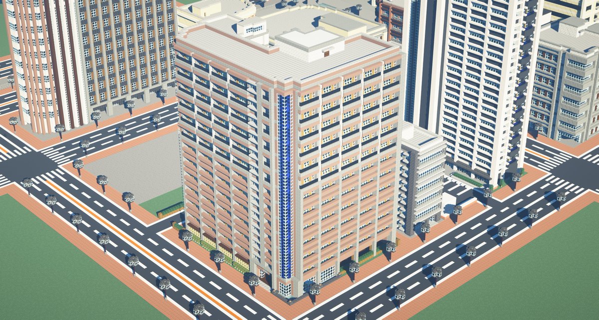 GoziraYonekura's tweet photo. 上空からの全貌はこんな感じ
#Minecraft #minecraft建築コミュ #米倉市 #CASCU_Minecraft #マイクラ #マイクラ建築 https://t.co/Z0l7iqgR7a