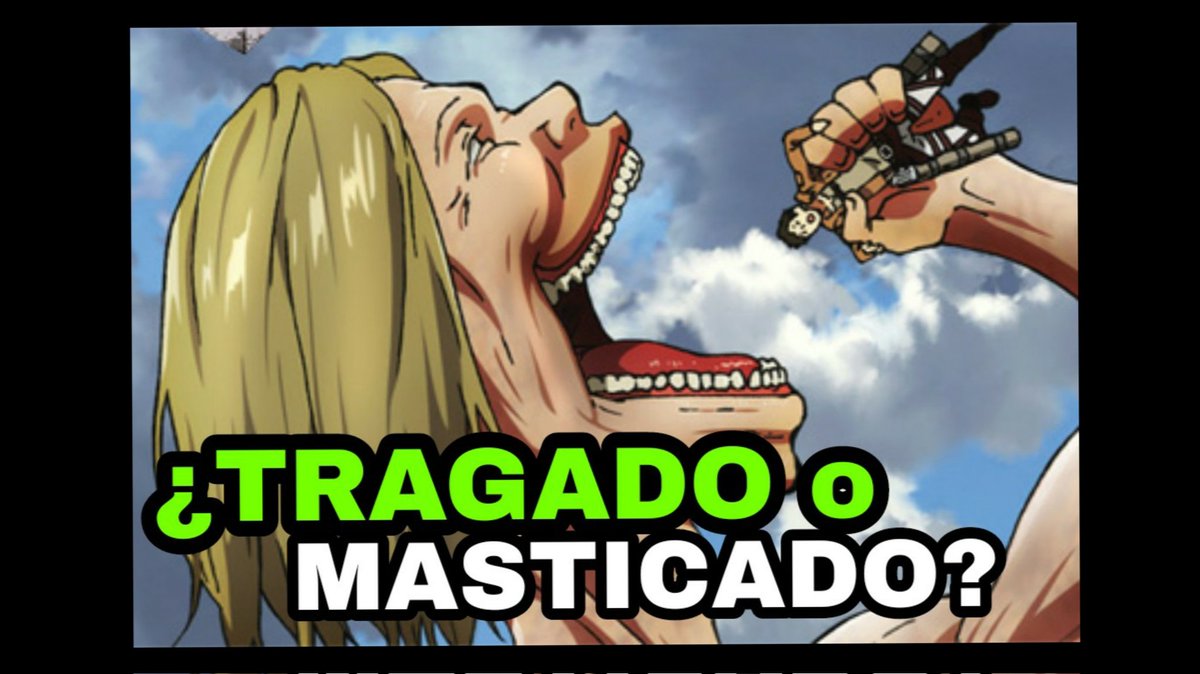 Si te devorase un Titán ¿que prefieres, que te trague o te mastique? Seguro que más de uno se lo han planteado alguna vez 🤣pues aunque parezca mentira ese es el tema de este video 🤣youtu.be/BcKaSowrY_4?si…
