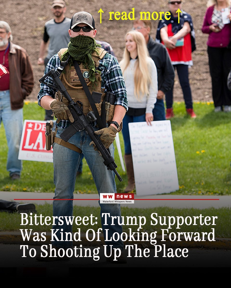 Bittersweet: Trump Supporter Was Kind Of Looking Forward To Shooting Up The Place waterfordwhispersnews.com/2024/11/06/bit…