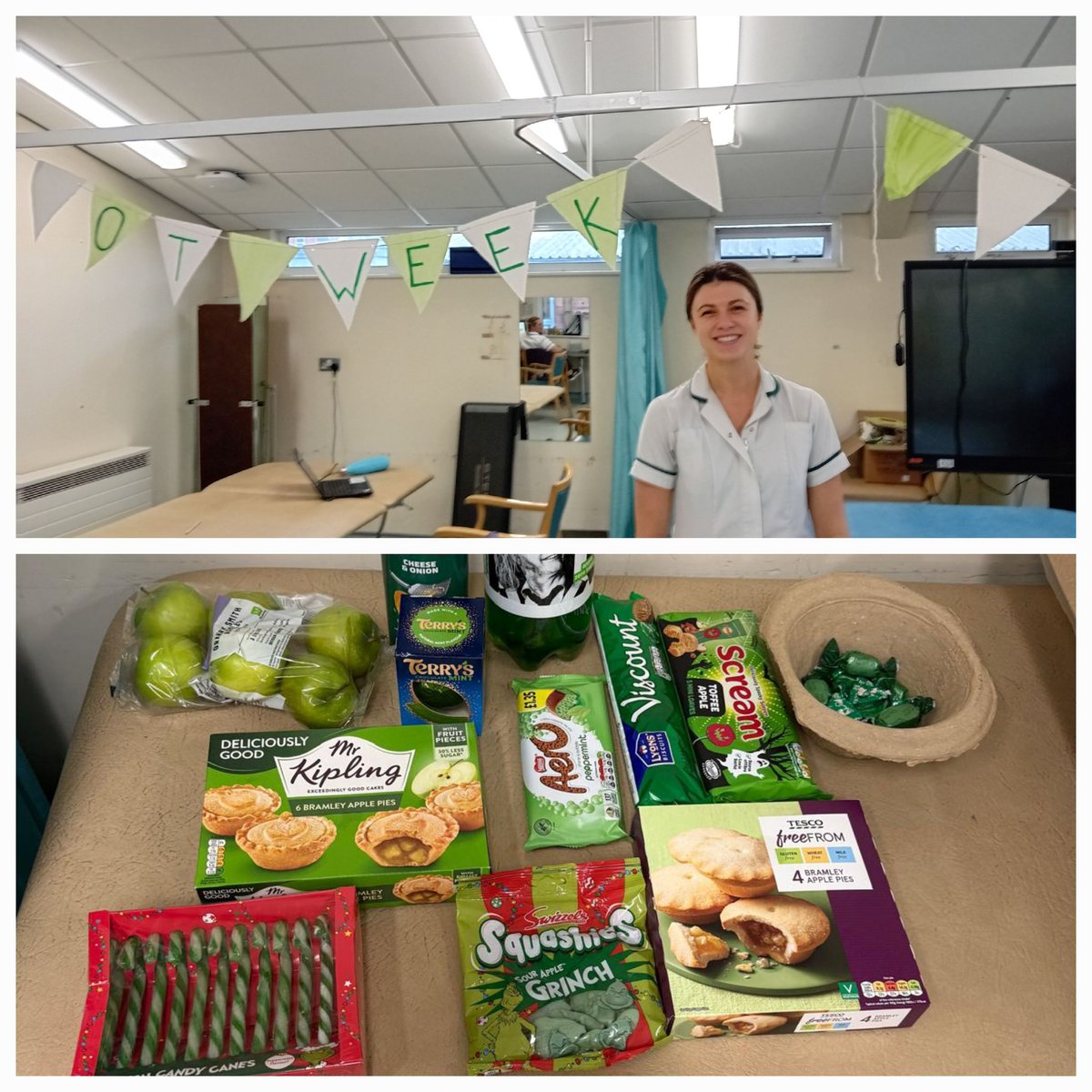 Its #OTWeek2024 and the Stroke Therapy Physio's, TA's and SLT's have been celebrating the invaluable contribution our Occupational Therapists bring to the MDT.  Treating the Green Legs with Green goodies! Thank you Team! #OTWeek24