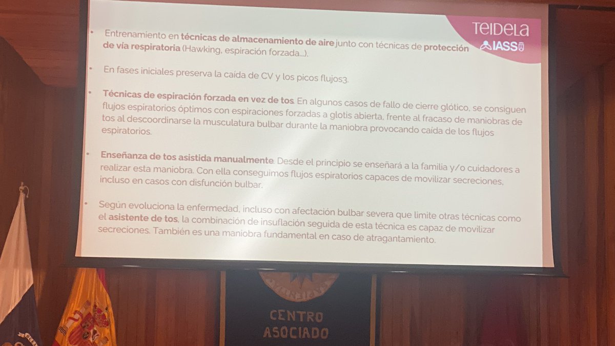 <a href="/Dlofe/">Daniel López</a> nos acerca sobre la importancia del drenaje secreciones , la In-/Ex- suflación mecánica, aumento de la
eficacia de la tos y entrenamiento musculatura respiratoria para disminuir riesgo  neumonías y atelactasias. <a href="/FISIOSEPAR/">Fisioterapia SEPAR</a> <a href="/Teidela_/">Teidela</a>
