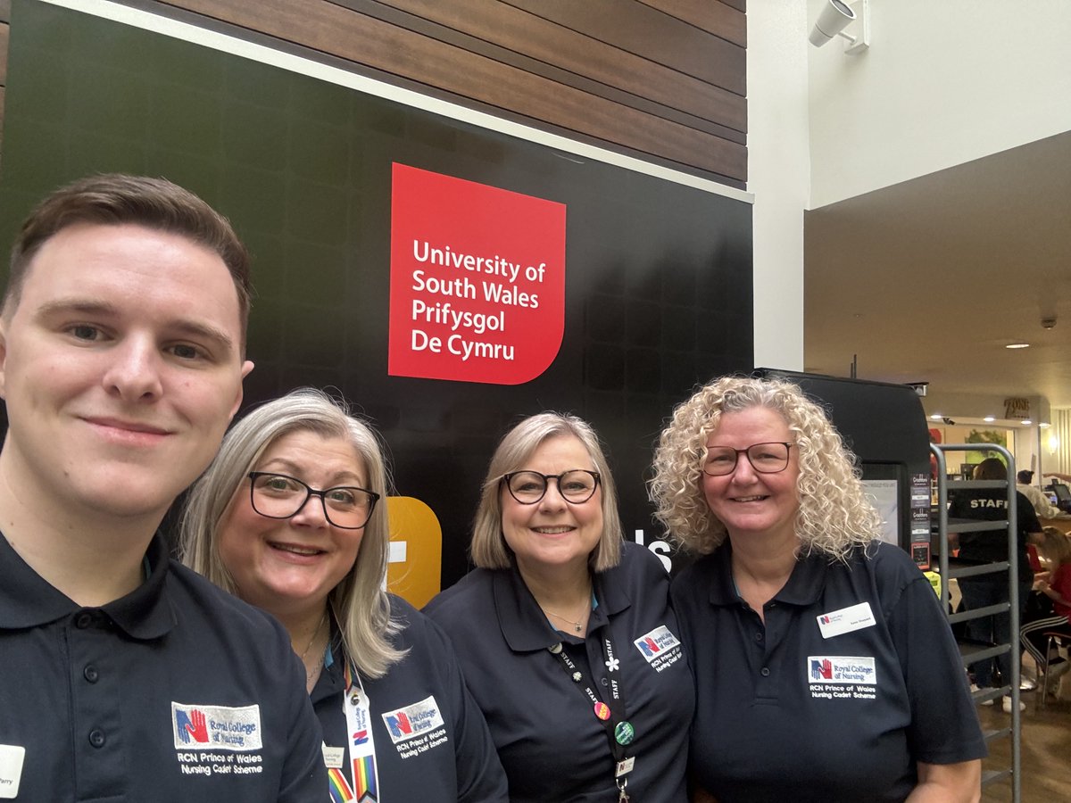 RCN Prince of Wales Nursing Cadet Scheme (@nursingcadets) on Twitter photo Michelle, Roz, Karen and Jack from the RCN Cadet team are <a href="/UniSouthWales/">University of South Wales</a> today with cadets from @CollegeMerthyr and <a href="/CAVC/">Cardiff and Vale College | Coleg Caerdydd aβr Fro</a> for a health taster day Michelle, Roz, Karen and Jack from the RCN Cadet team are <a href="/UniSouthWales/">University of South Wales</a> today with cadets from @CollegeMerthyr and <a href="/CAVC/">Cardiff and Vale College | Coleg Caerdydd aβr Fro</a> for a health taster day