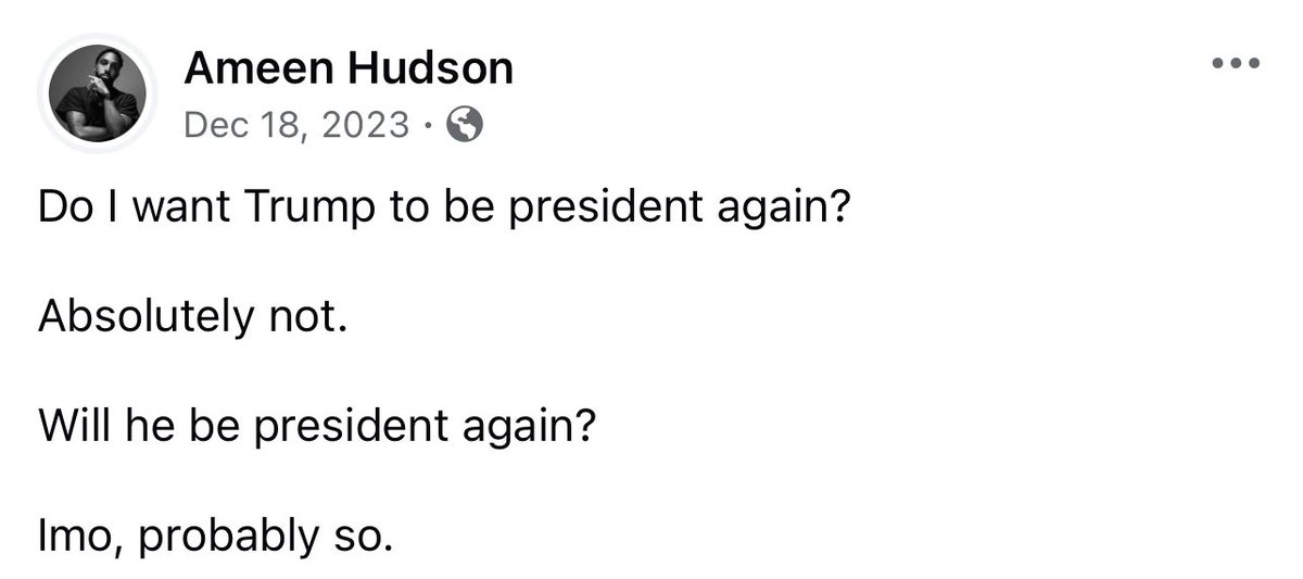 I’m a third party guy so of course I’m not a Trump or Harris supporter but I said back in Dec that I thought Trump was most likely going to win again. He did. 

Gird your lions like men! lol

Good thing is God is sovereign and no matter who is president His mission will continue