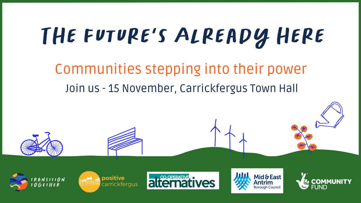 Chris McCartney (@chrisnorniron) on Twitter photo If you need a glimpse of a better, fairer, thriving future and to connect with some of those already building it, join us for this special one-day event in Carrick next week... <a href="/positivecarrick/">positive carrickfergus</a>
<a href="/coopalts/">Co-op Alternatives</a> <a href="/TransitionTog/">Transition Together</a> events.transitionmovement.org/transition-tog⦠If you need a glimpse of a better, fairer, thriving future and to connect with some of those already building it, join us for this special one-day event in Carrick next week... <a href="/positivecarrick/">positive carrickfergus</a>
<a href="/coopalts/">Co-op Alternatives</a> <a href="/TransitionTog/">Transition Together</a> events.transitionmovement.org/transition-togā¦