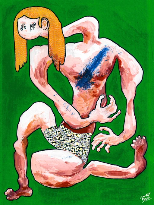 バズってますが、ポスト主の私は幸せそうな絵とは程遠い不穏な絵しか描けません。 