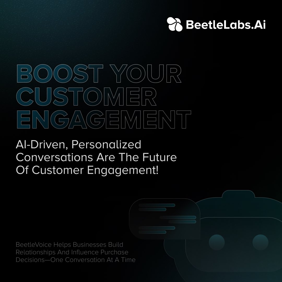 beetlelabs_ai's tweet photo. BeetleVoice helps businesses build relationships and influence purchase decisions - one conversation at a time😉

#AI #CustomerEngagement #ConversationalAI #BeetleLabs https://t.co/3vjmgdKdsc
