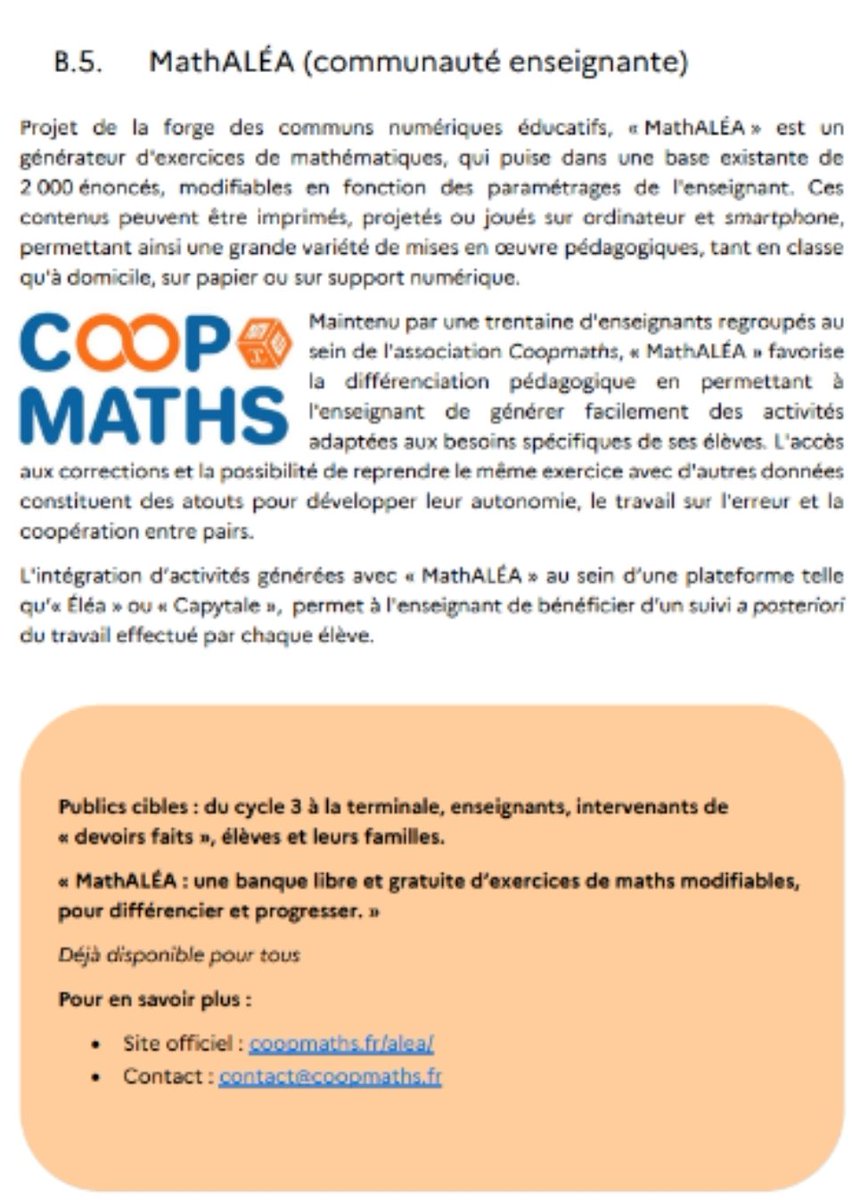 HalougiL's tweet image. Bonjour @DANECreteil ,
Merci pour le référencement ! ❤
Mais #MathALÉA de @CoopMaths_fr est un commun numérique, partagé sur #laforgeedu, #libre et #gratuit. 
#communsnumériques
