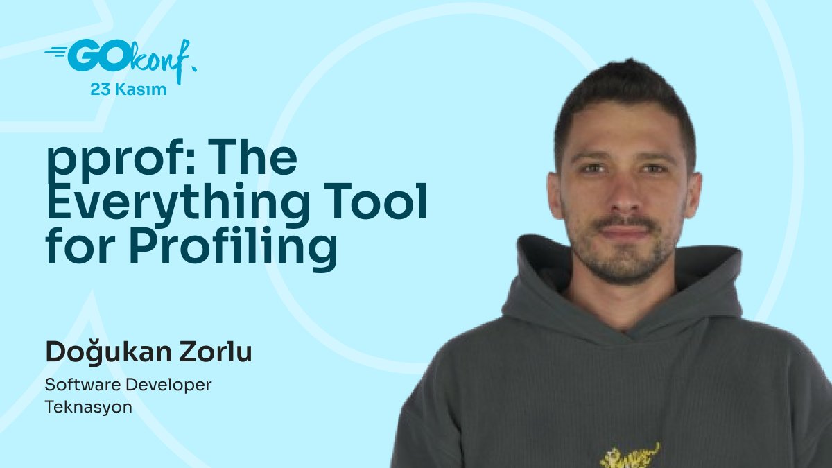 IstGophers's tweet photo. GoKonf 2024'ün sıradaki konuşmacısı Doğukan Zorlu🥳

Platin sponsorumuz @teknasyon ekibinde Software Developer olarak çalışan @DogukannZorlu, "pprof: The Everything Tool for Profiling" sunumu ile 23 Kasım'da bizimle olacak.

👉https://t.co/ANhipAcUbo

#GoKonf #GoKonf24 https://t.co/uCc7rGTuyq