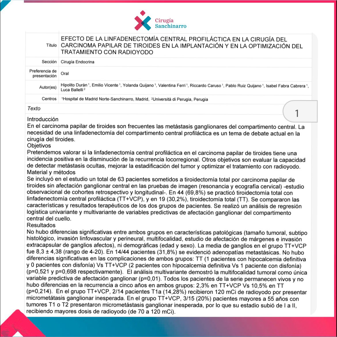 CirugiaSanchi's tweet photo. 35th National Surgery Congress
These contributions reflect the commitment of the General Surgery Service at Sanchinarro to innovation and the advancement of surgical oncology treatments. Congratulations on this excellent work! #CNC2024 https://t.co/myukhuDwKf