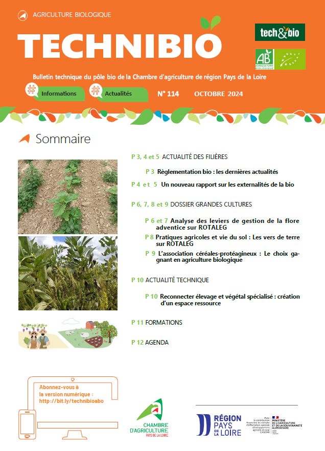 CBioPDL's tweet image. [Publication] Le #Technibio d'octobre est sorti !
Au menu, un dossier consacré aux #GrandesCultures
Mais aussi les dernières actualités concernant la réglementation bio
A télécharger ici 👉
…s-de-la-loire.chambres-agriculture.fr/fileadmin//use…
Bonne lecture !