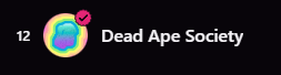 Not that it matters really, but nice to see Dead Ape Society up there knocking on the door of the top 10 on Apechain 👏