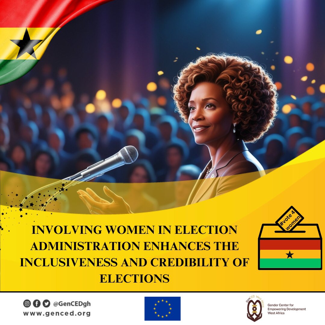 GenCEDgh's tweet photo. Democracy is all about inclusivity and there are no exceptions when it comes to women in Politics. WOMEN CAN LEAD TOO!!!

#GenCEDgh
#europeanunion
#MoreWomeninpolitics
#vote4women
#Hervoicematters #RepresentationMatter4women https://t.co/pO5eO3VqjG