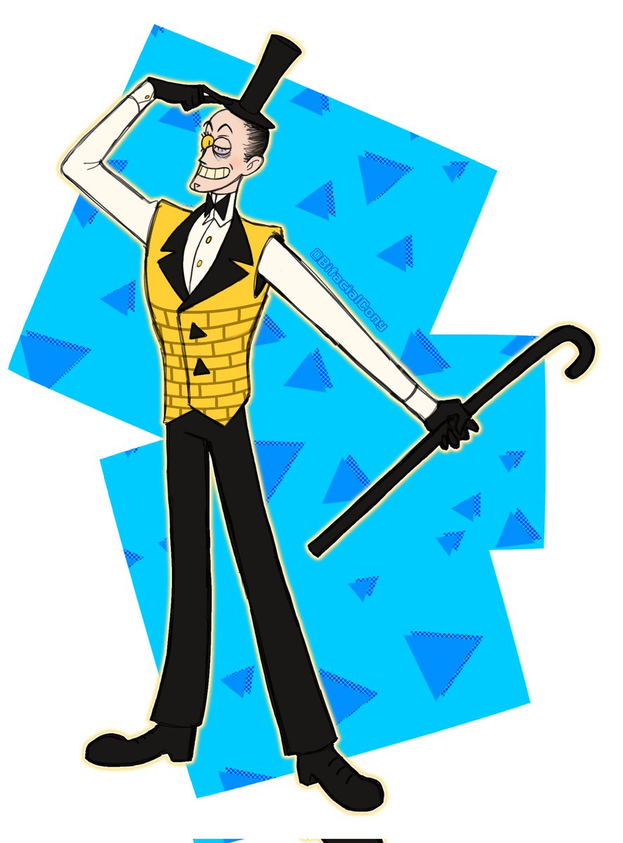 BifacialCony's tweet image. After collab with @pastGraph, I’m posting a full sketch of Bill&apos;s humanization⚠️
#GravityFalls 
#BillCipher 
#BillCipherFanart