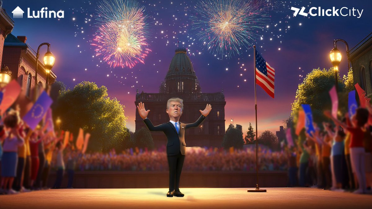 Dear Builders,

Today, we congratulate <a href="/realDonaldTrump/">Donald J. Trump</a> on becoming the 47th president of the United States of America! 

This marks the beginning of a new era where the chance of peace will increase, innovations will boom, creating a promising time for Lufina, ClickCity!

How
